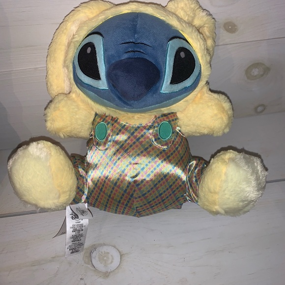 RARE NWOT Disney Lilo and Stitch 10” Plush Easter Bunny Rabbit Costume Yellow - Picture 5 of 14